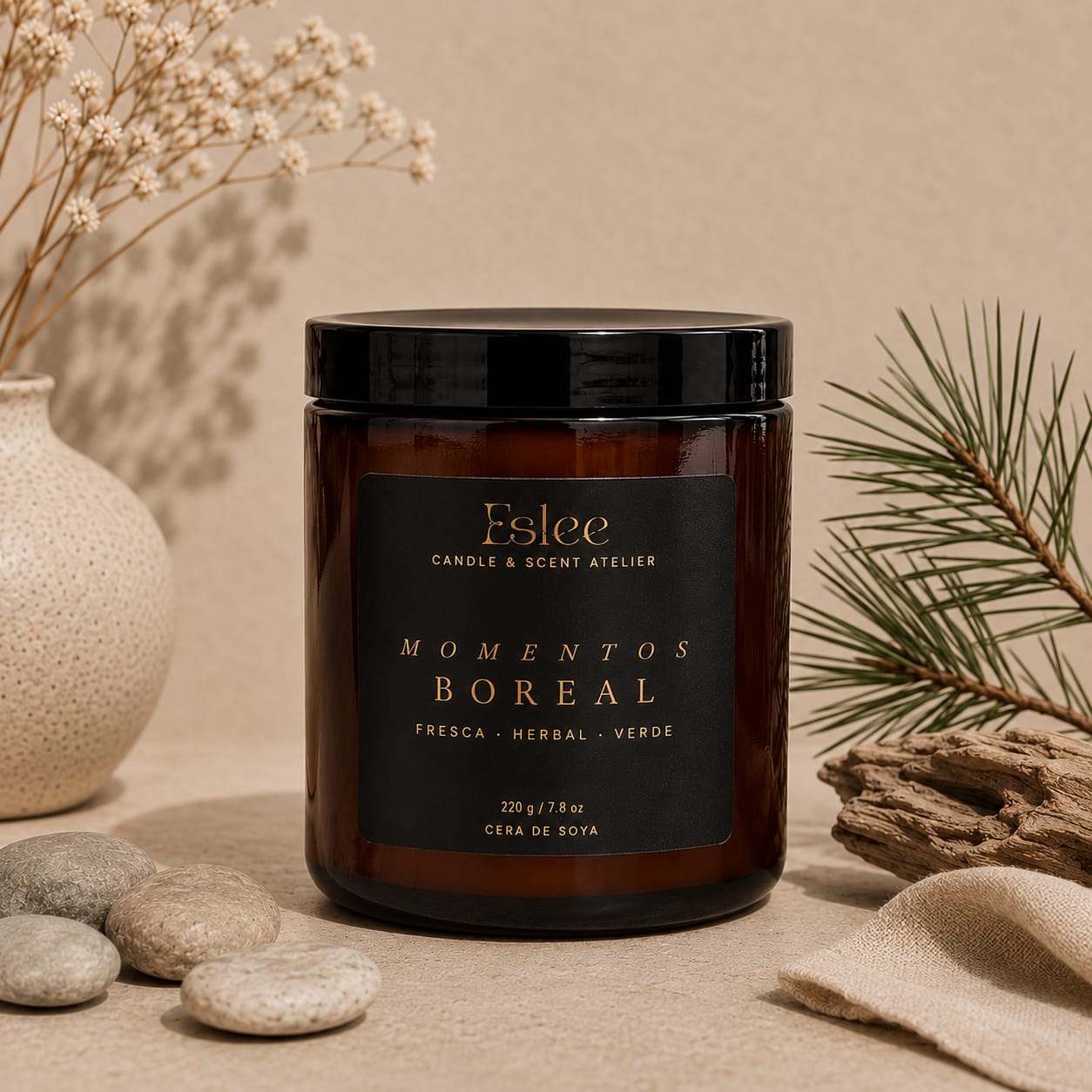 Boreal · Vela Aromática de Soya · 220 g