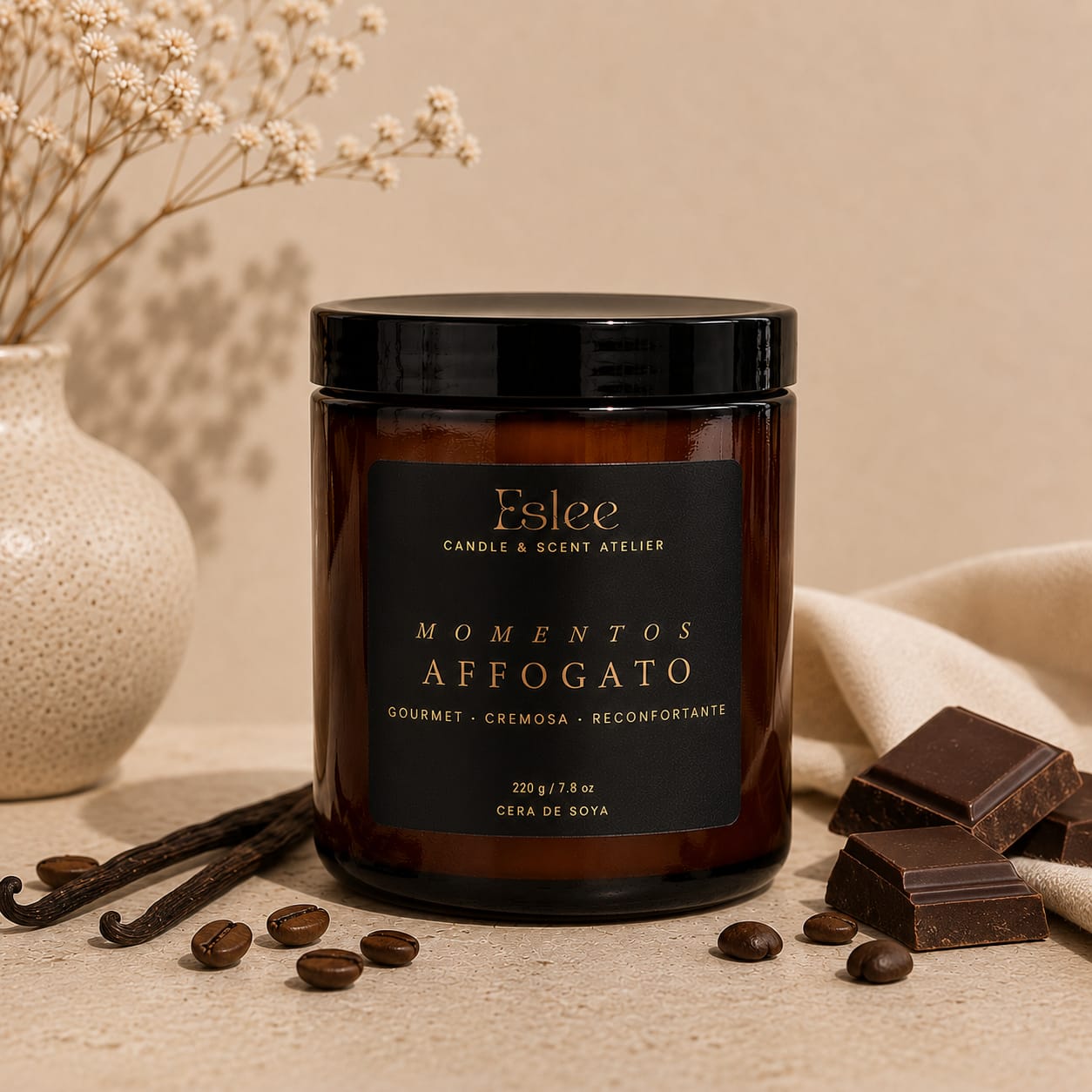 Affogato · Vela Aromática de Soya · 220 g