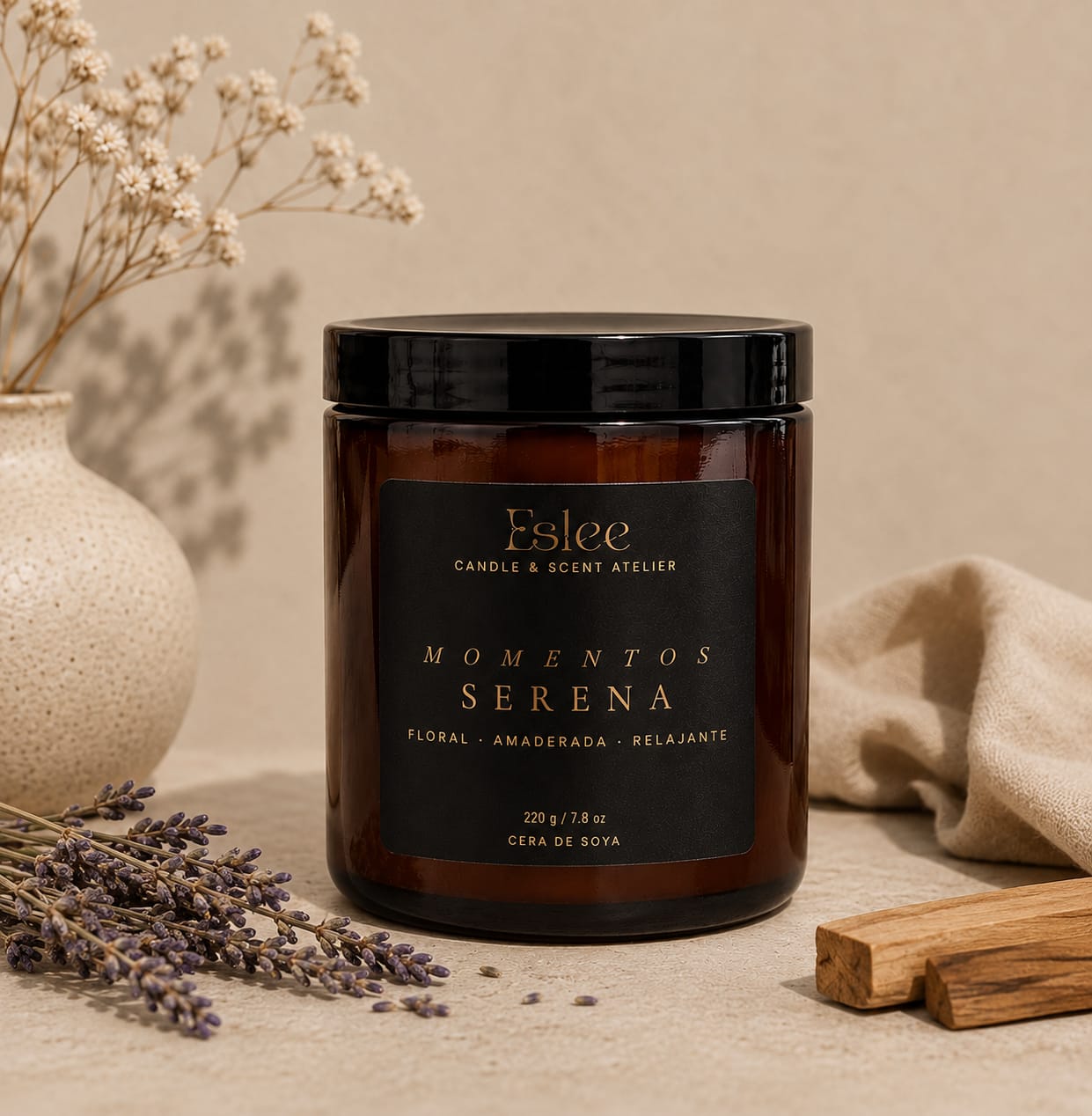 Serena · Vela Aromática de Soya · 220 g